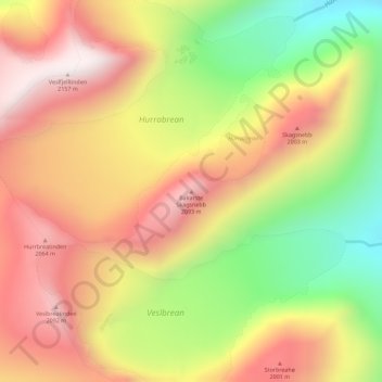Bakarste Skagsnebb地形图、海拔、地势