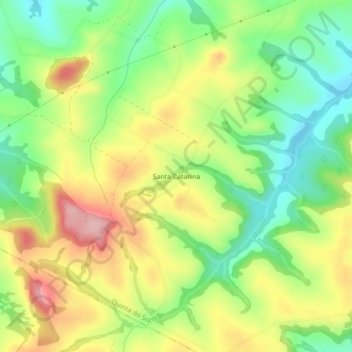 Santa Catarina地形图、海拔、地势