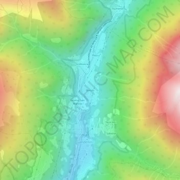 Bondo地形图、海拔、地势