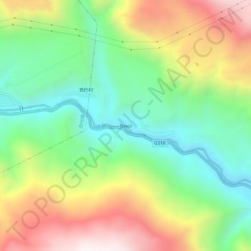 Baxoi地形图、海拔、地势