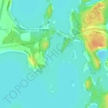 Bakers Narrows地形图、海拔、地势