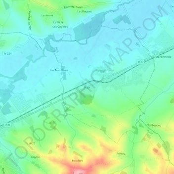 Bigot地形图、海拔、地势