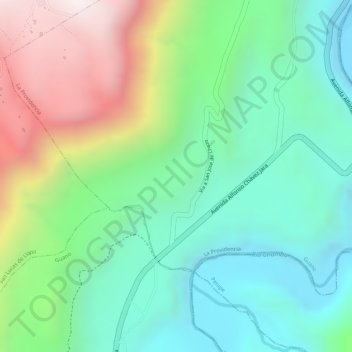 Río Blanco地形图、海拔、地势