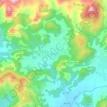 s'Arracó地形图、海拔、地势