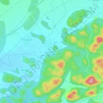 上甘棠村地形图、海拔、地势