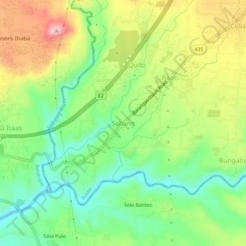 Sabang地形图、海拔、地势