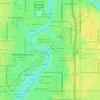 Rose地形图、海拔、地势