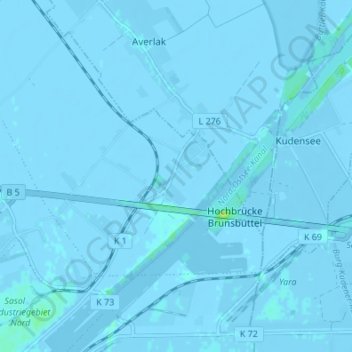 Blangenmoor地形图、海拔、地势