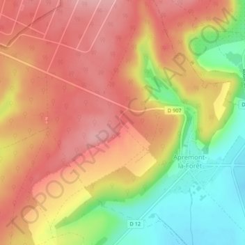 Le Jura地形图、海拔、地势