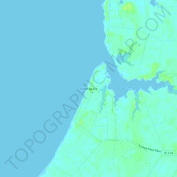 Smith Beach地形图、海拔、地势