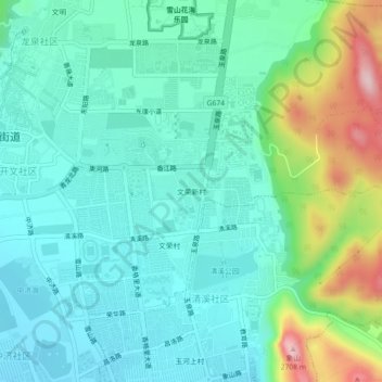 文荣新村地形图、海拔、地势