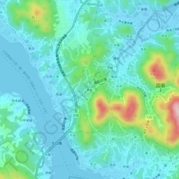 青影地形图、海拔、地势