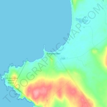 Paternoster地形图、海拔、地势