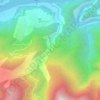 雙龍瀑布地形图、海拔、地势