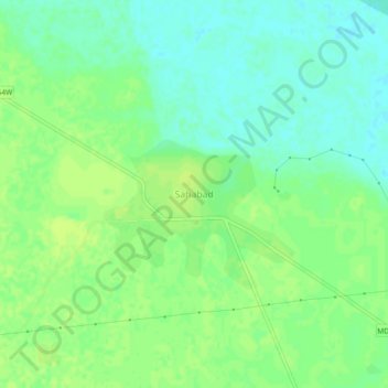 Sahabad地形图、海拔、地势