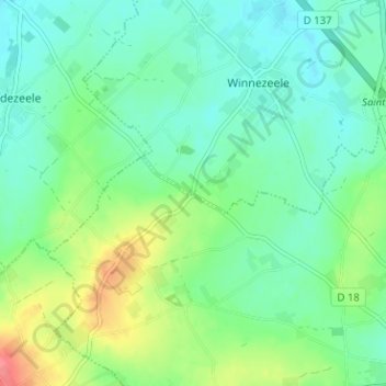 Le Temple地形图、海拔、地势