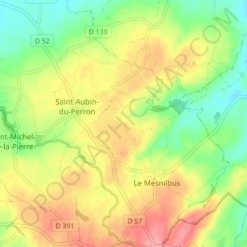 La Troudière地形图、海拔、地势