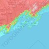 Ilha Porchat地形图、海拔、地势