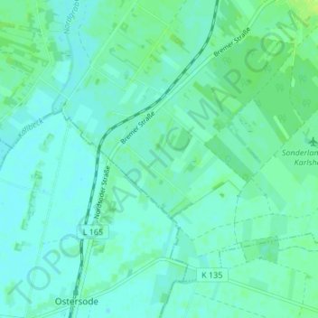Karlshöfenermoor地形图、海拔、地势