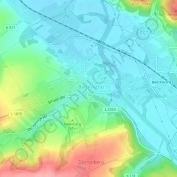 Schloss地形图、海拔、地势