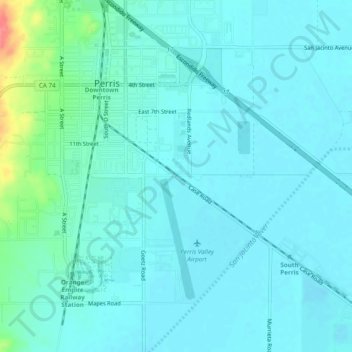 Ellis地形图、海拔、地势