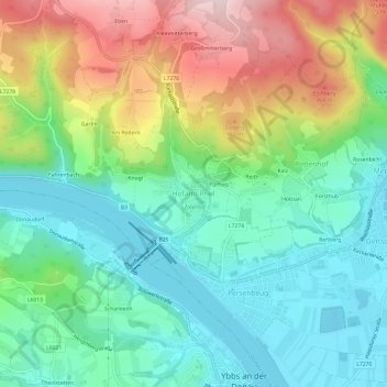 Hofamt Priel地形图、海拔、地势