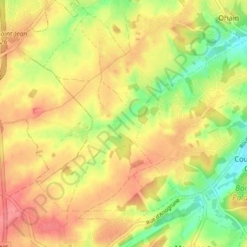 La Marache地形图、海拔、地势