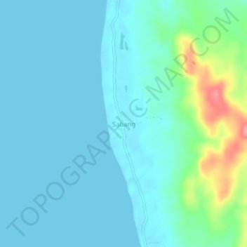 Sabang地形图、海拔、地势