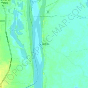 Remolino地形图、海拔、地势
