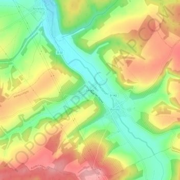 Lingey地形图、海拔、地势