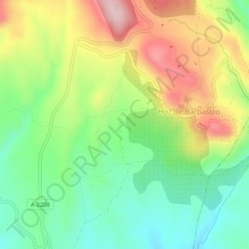 Sosas地形图、海拔、地势