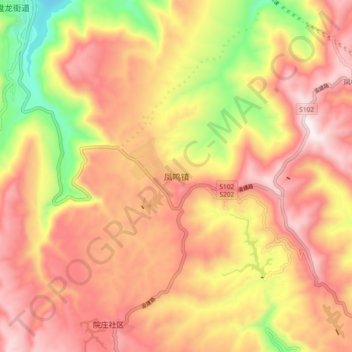 凤鸣镇地形图、海拔、地势