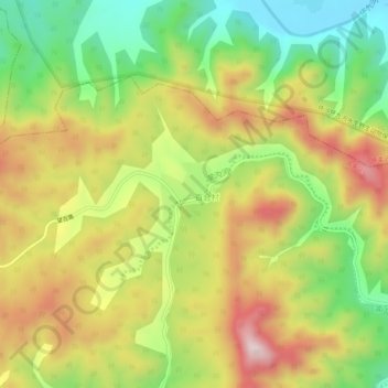 百合村地形图、海拔、地势