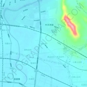 科科村地形图、海拔、地势