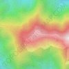加年端山地形图、海拔、地势