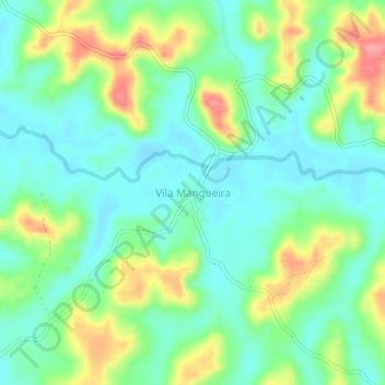 Vila Mangueira地形图、海拔、地势