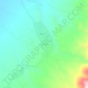 La Ulloa地形图、海拔、地势