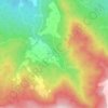 Kazhak地形图、海拔、地势