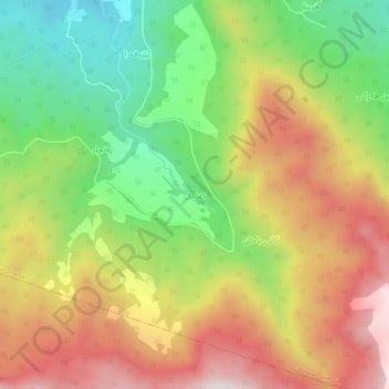 Kazhak地形图、海拔、地势