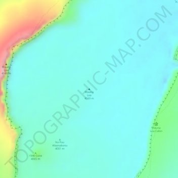 Mauna Loa地形图、海拔、地势