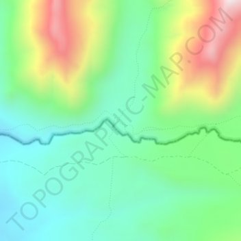 El Bolsón地形图、海拔、地势