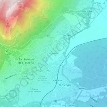 El Tomillar地形图、海拔、地势