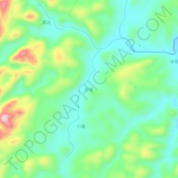拉麦地形图、海拔、地势