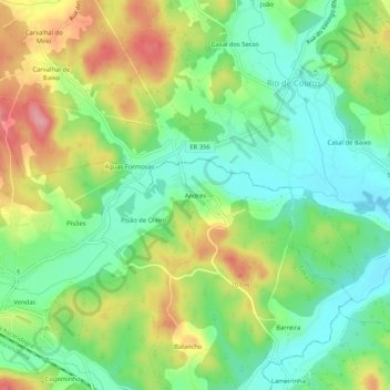 Andrés地形图、海拔、地势