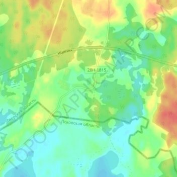Плотично地形图、海拔、地势