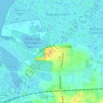 West Street地形图、海拔、地势