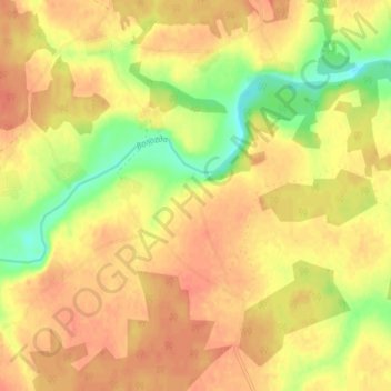 Якунино地形图、海拔、地势