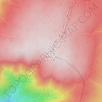 Mount Reynard地形图、海拔、地势
