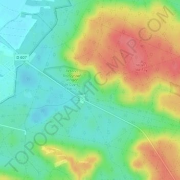 Bas Cuvier地形图、海拔、地势