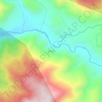 Setul地形图、海拔、地势